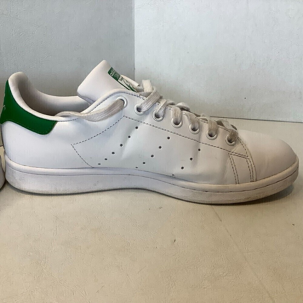 Women's Adidas Stan Smith White/Green Athletic Shoes Lace Up Size 9 APC011001 - Picture 7 of 12